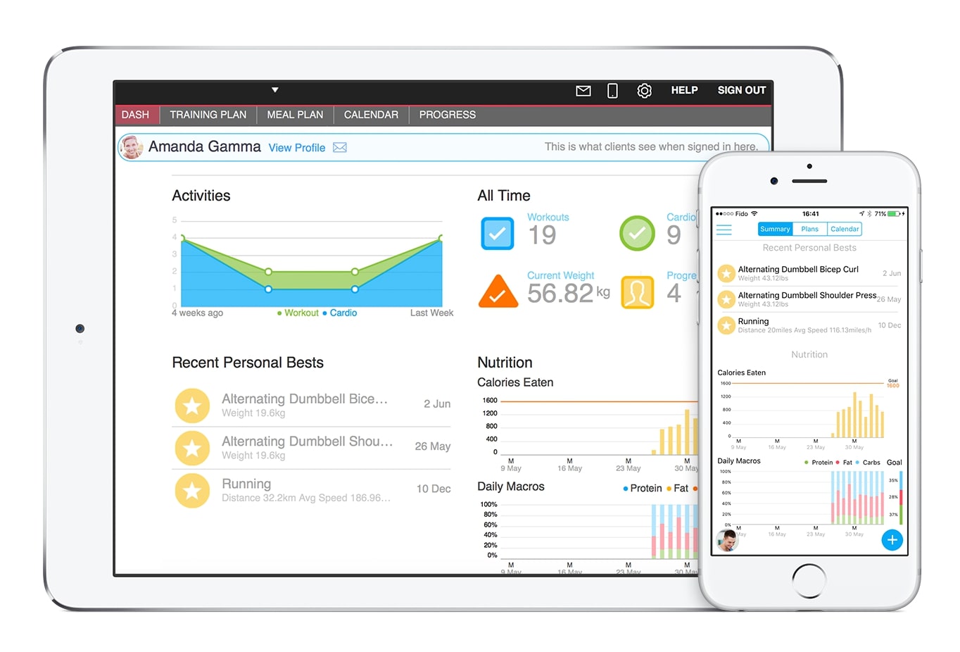 TZ client dashboard nutrition